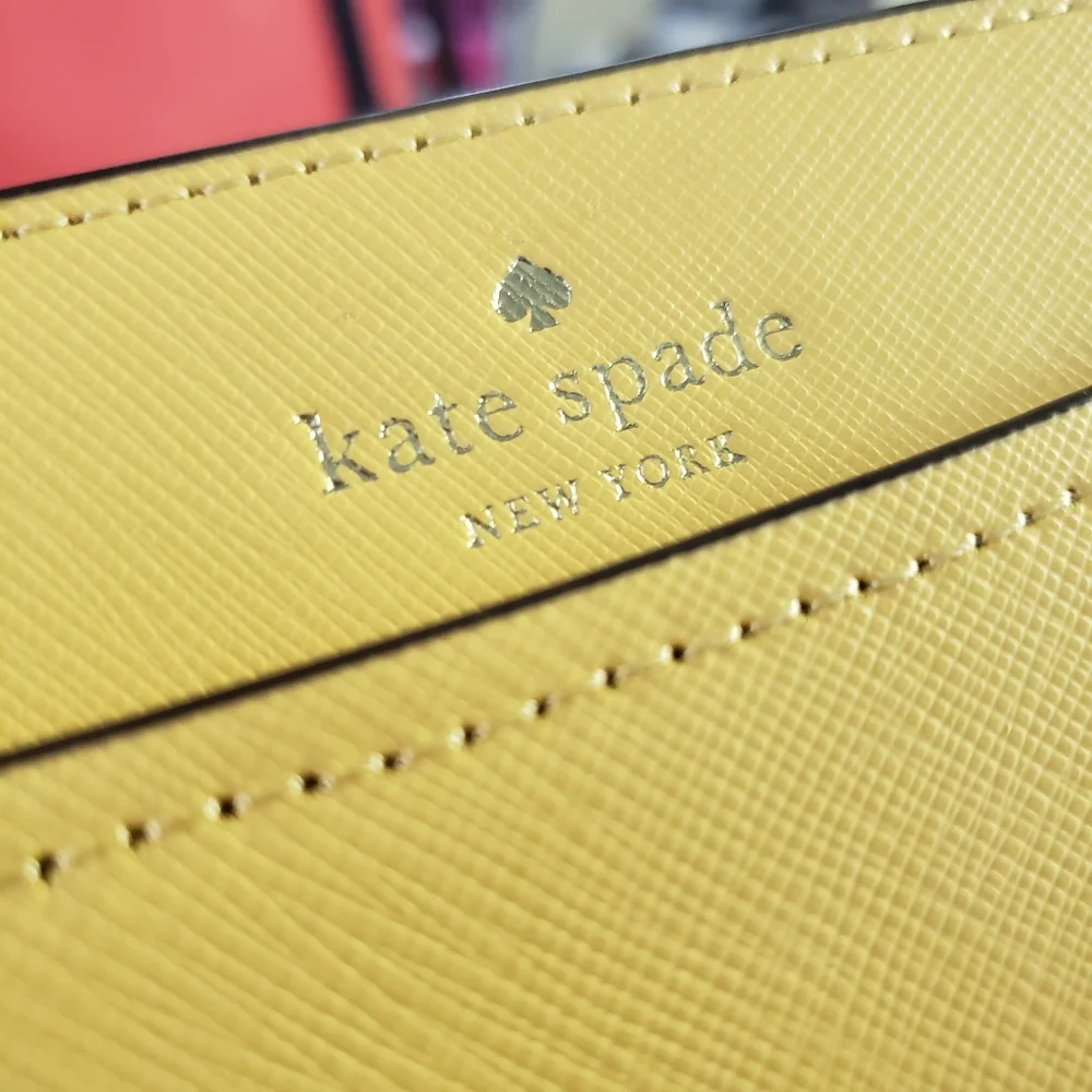 Kate Spade Yellow Safiano Leather- Rory Feminine Coastal Organizer